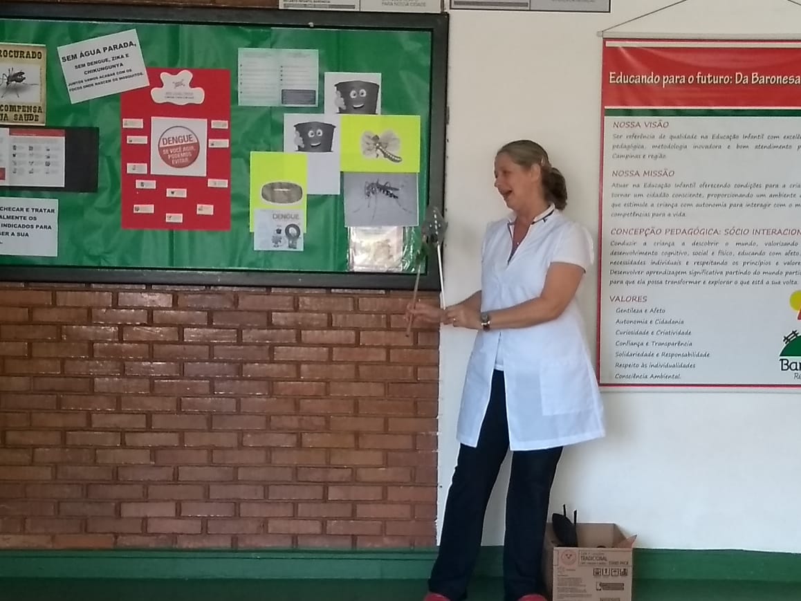 Prevenção é a Solução O Projeto Pedagógico desta semana focou na prevenção contra a Dengue. Através de atividades lúdicas os alunos foram orientados a combater o mosquito Aede Aegypti.