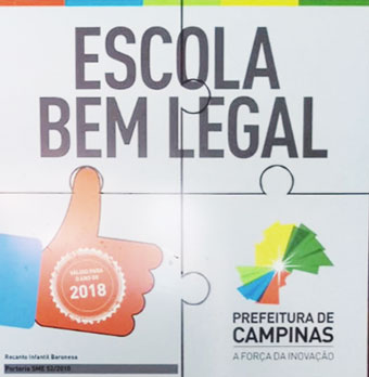 É com muito orgulho que recebemos essa manhã pelo terceiro ano consecutivo o selo de “Escola Bem Legal’, que visa trazer reconhecimento para as escolas que possuam alvará de funcionamento, vistoria do Corpo de Bombeiros e Sanasa, e que tenham supervisão pedagógica da Secretaria da Educação. Nossa prioridade é a segurança e desenvolvimento de nossas […]